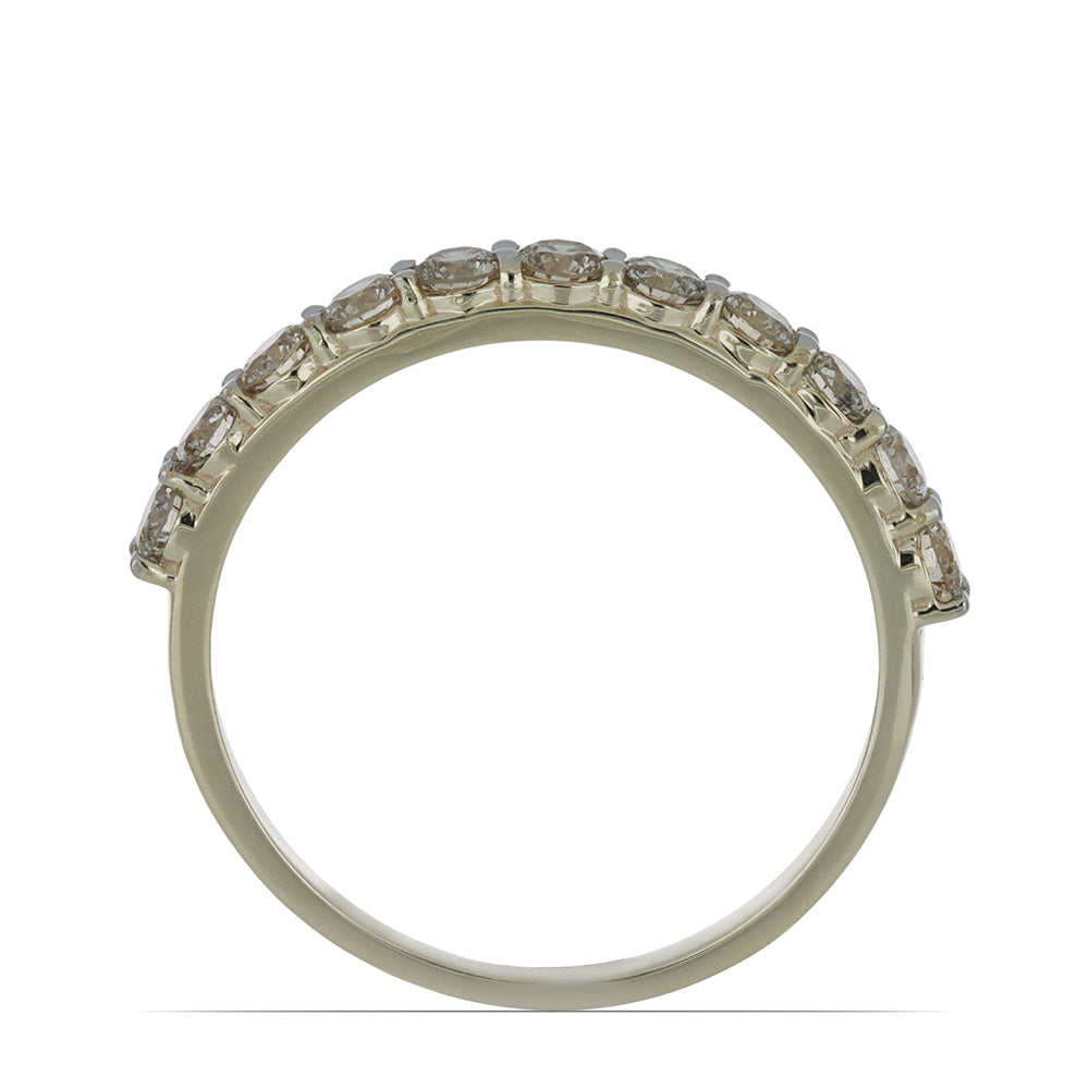 Goldring mit weißem Diamant 2