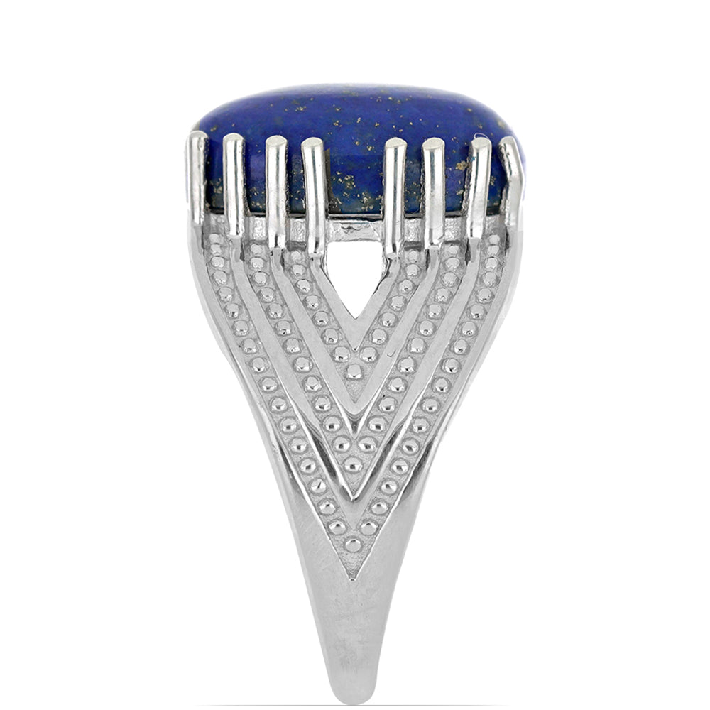 Silberring mit Lapislazuli aus Badakhshan