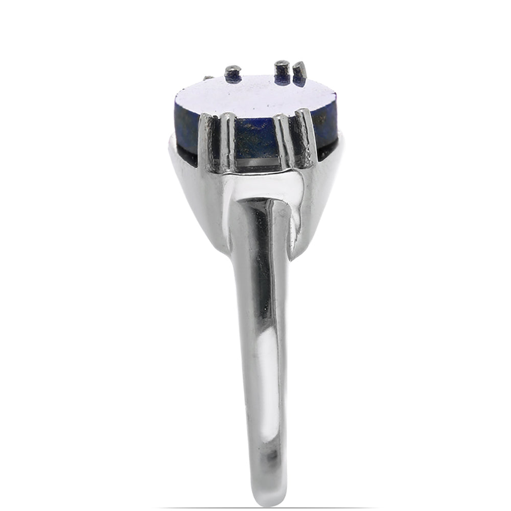 Silberring mit Lapislazuli aus Badakhshan