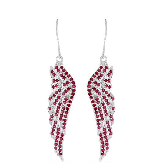 Silberohrringe mit Rubin aus Madagaskar