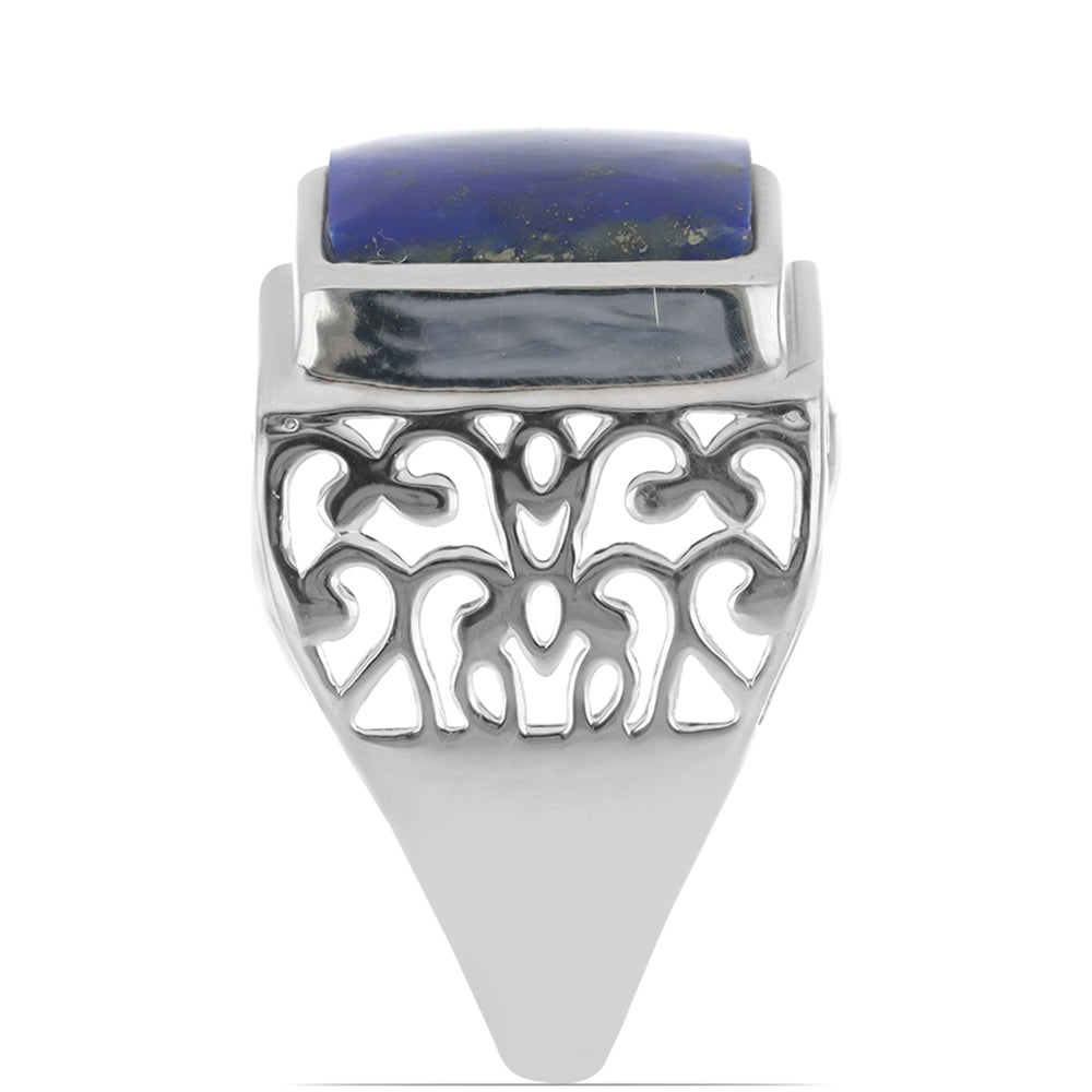 Silberring mit Lapislazuli aus Badakhshan