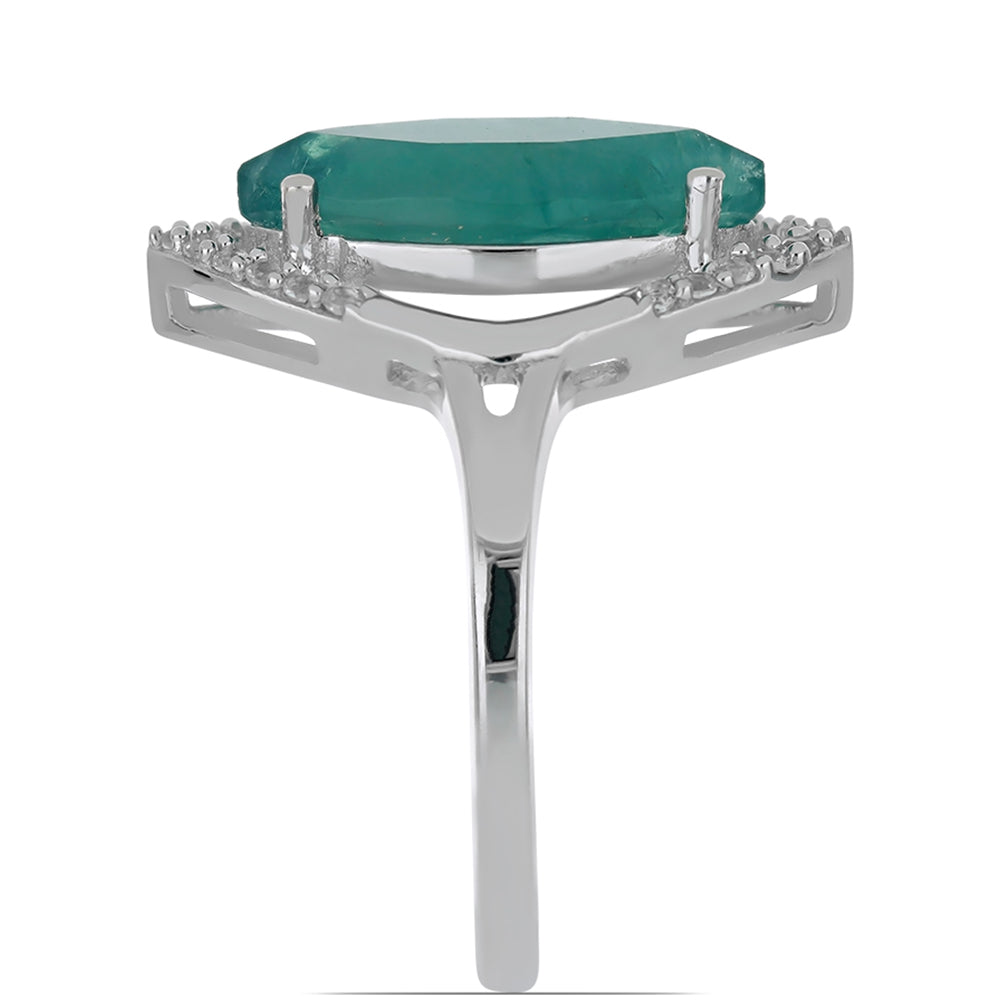 Silberring mit Grandidierit aus Anosy und weißem Topas