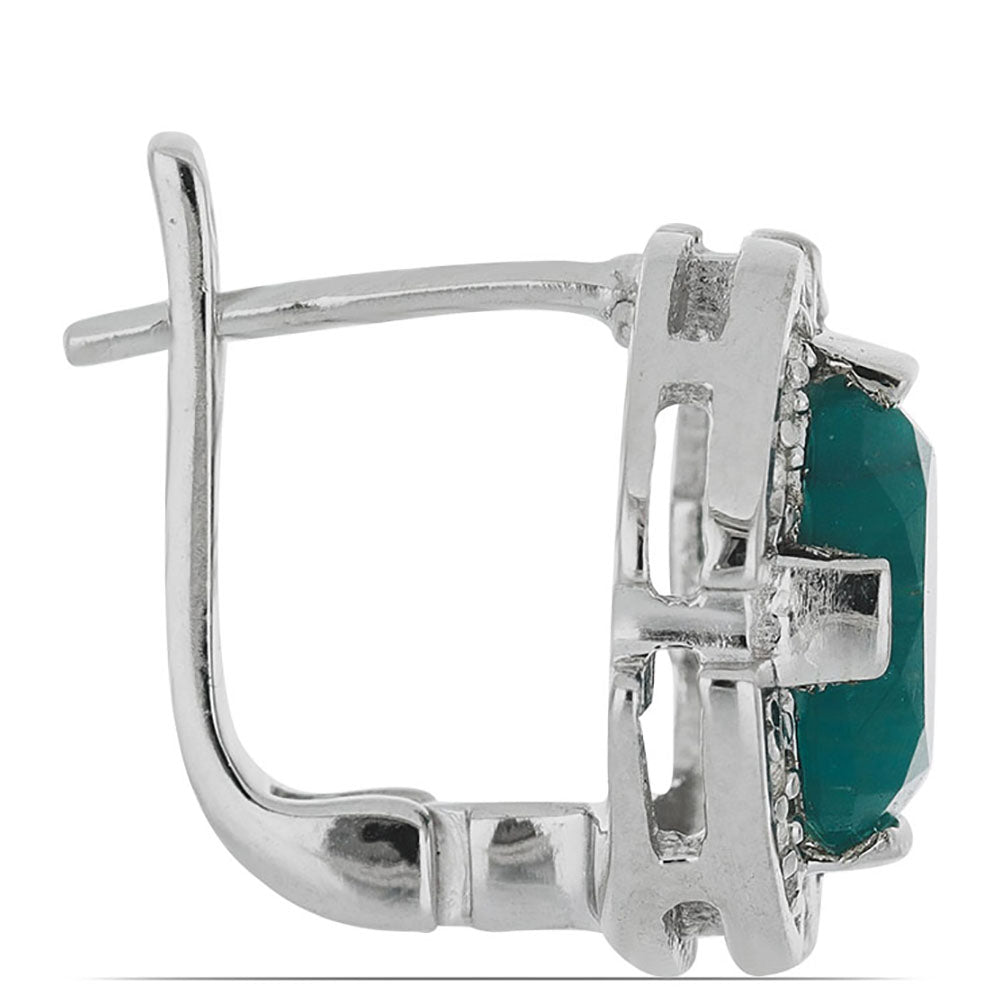 Silberohrringe mit Grandidierit aus Anosy und weißem Topas