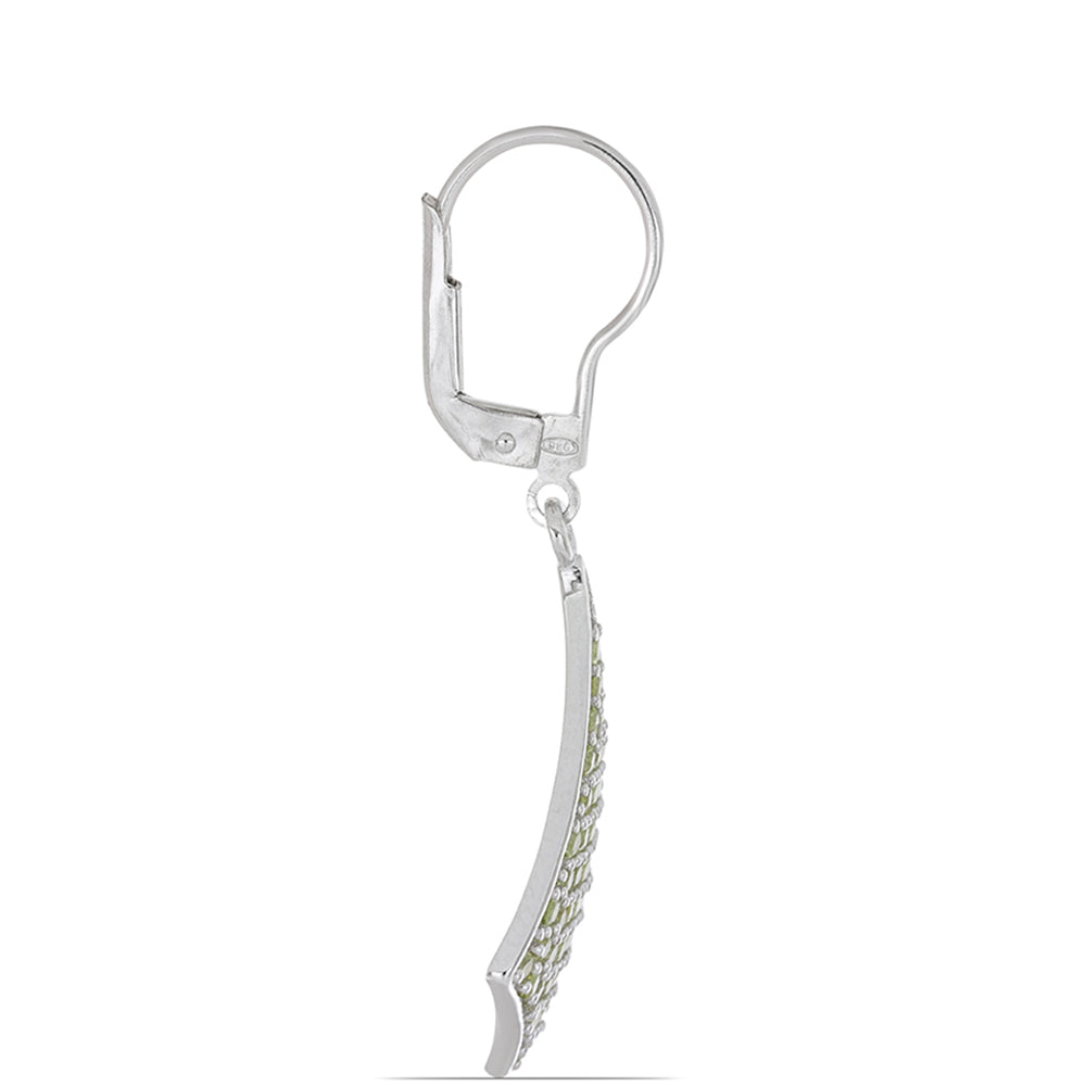Silberohrringe mit Peridot aus Changbai