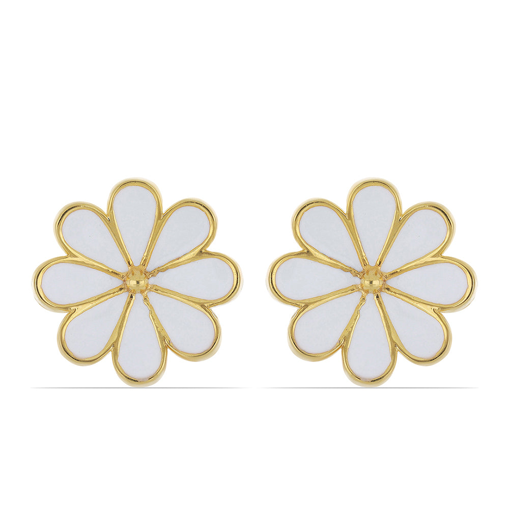 Goldplattierte Silberohrringe mit Emaille