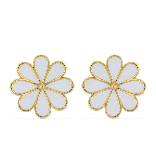 Goldplattierte Silberohrringe mit Emaille