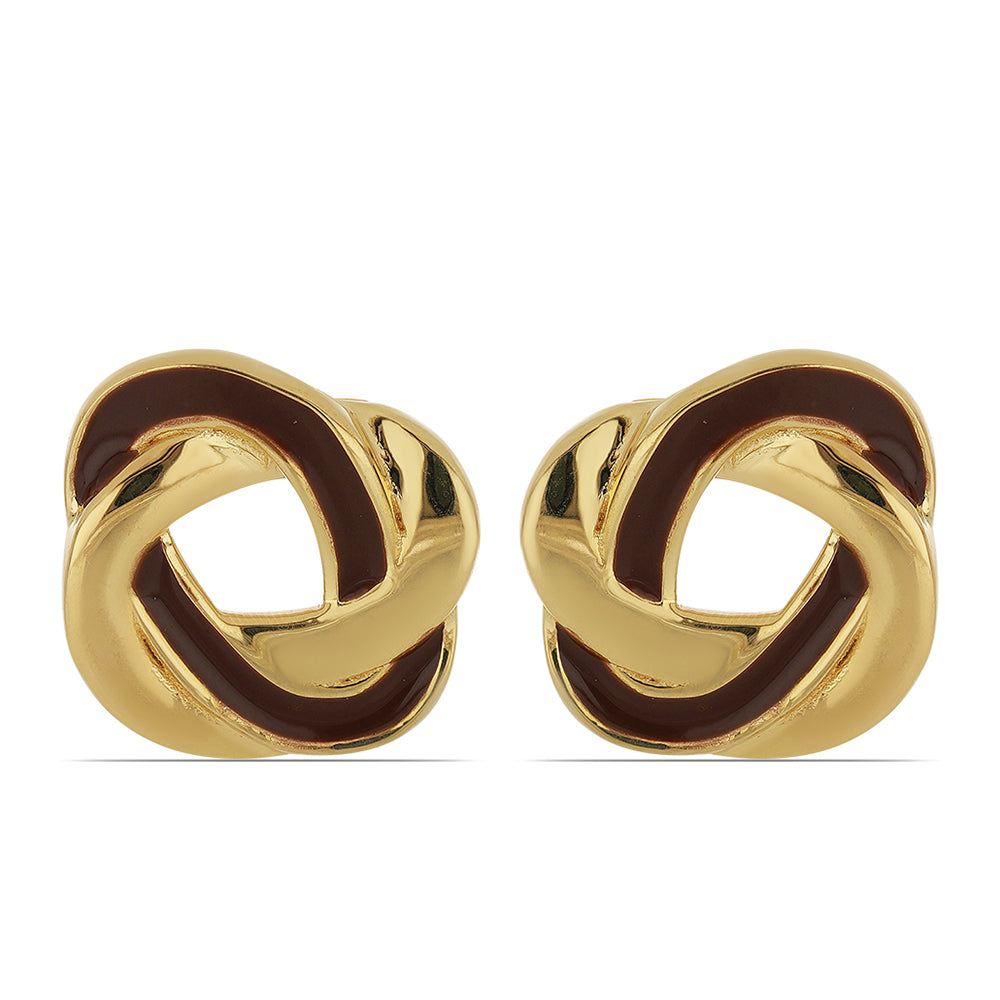 Goldplattierte Silberohrringe mit Emaille 1
