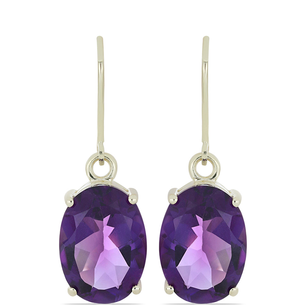 Goldohrringe mit marokkanischem Amethyst