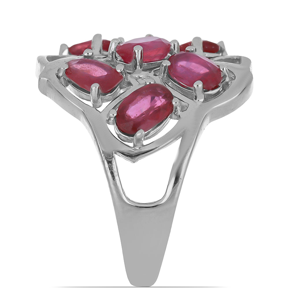 Silberring mit Rubin aus Madagaskar