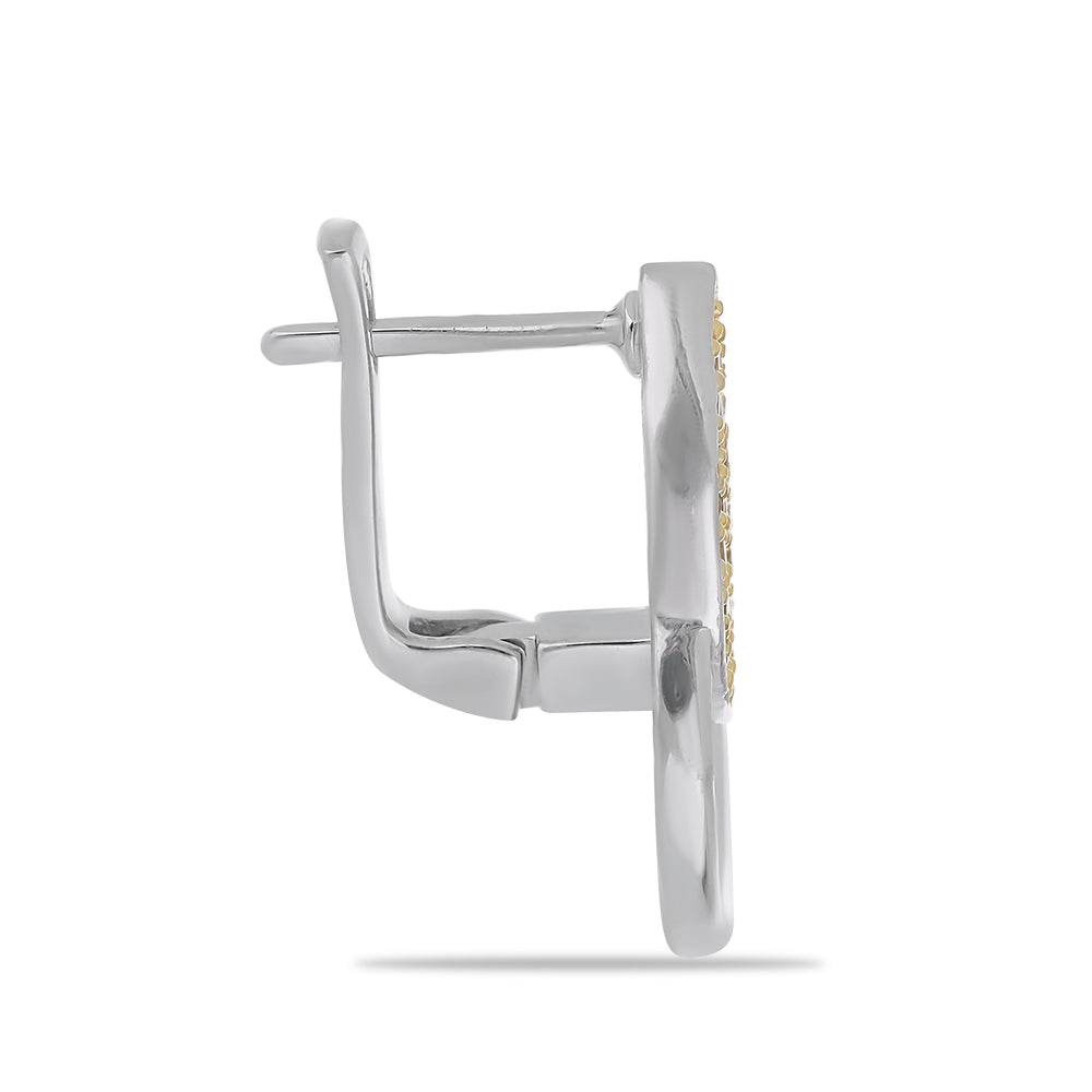 Silberohrringe mit Zitrin aus dem Ural