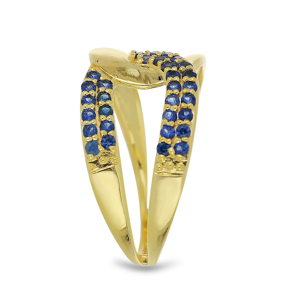 Goldring mit Thai Saphir 4