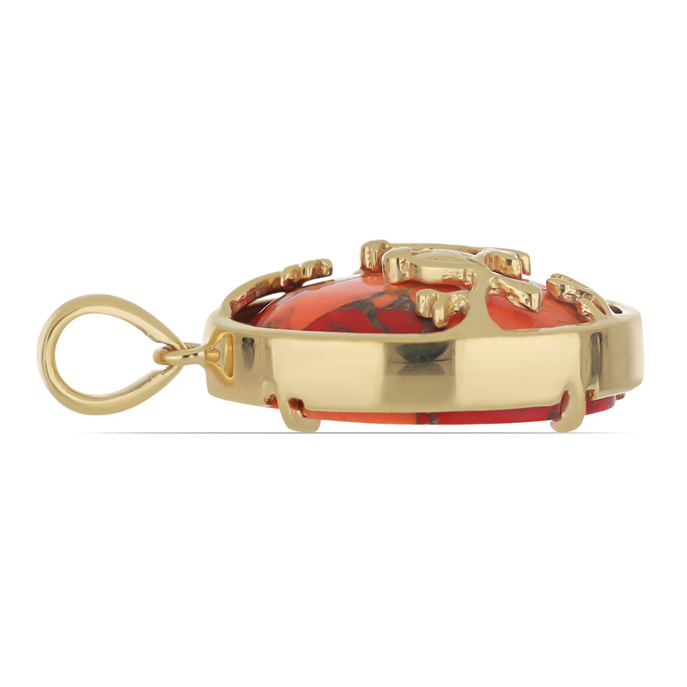 Goldplattierter Silberanhänger mit Mohave-Türkis