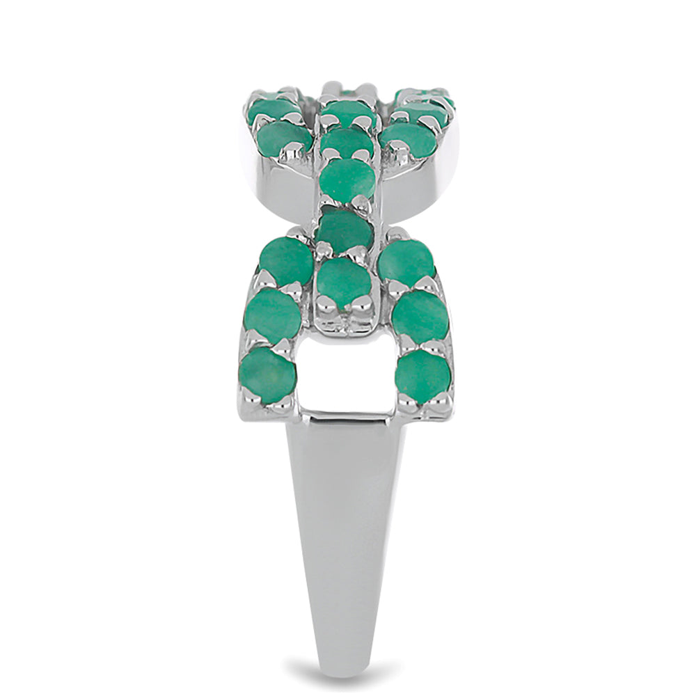 Silberring mit brasilianischem Smaragd