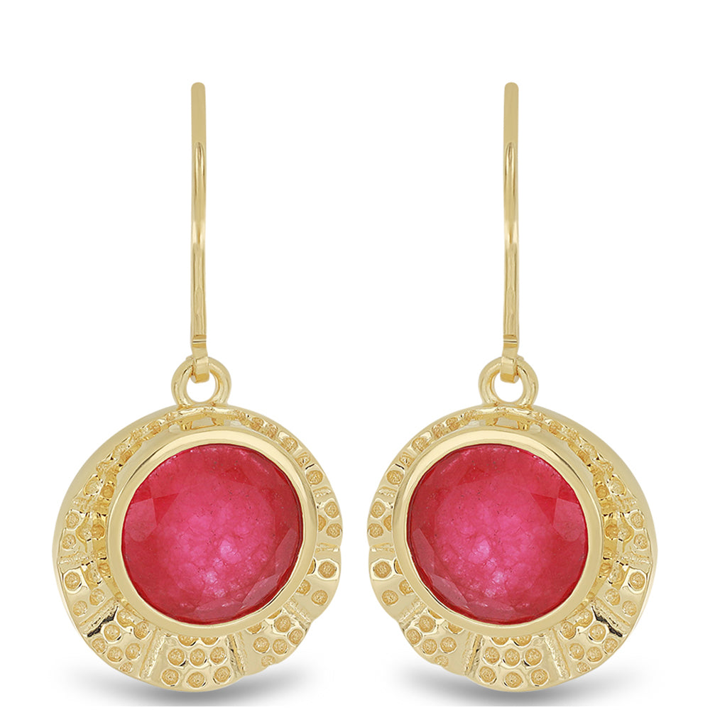 Goldplattierte Silberohrringe mit rotem Achat 1