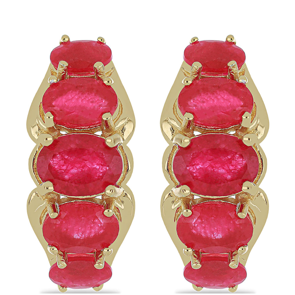 Goldplattierte Silberohrringe mit rotem Achat 1
