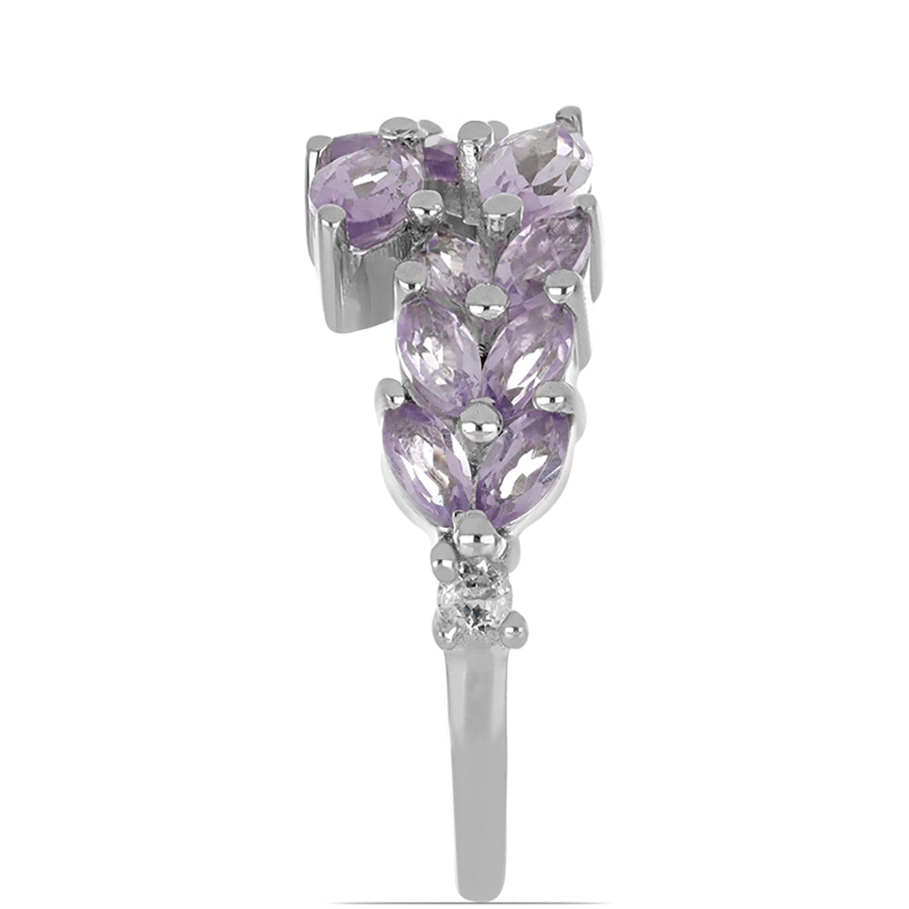 Silberring mit Rose De France Amethyst