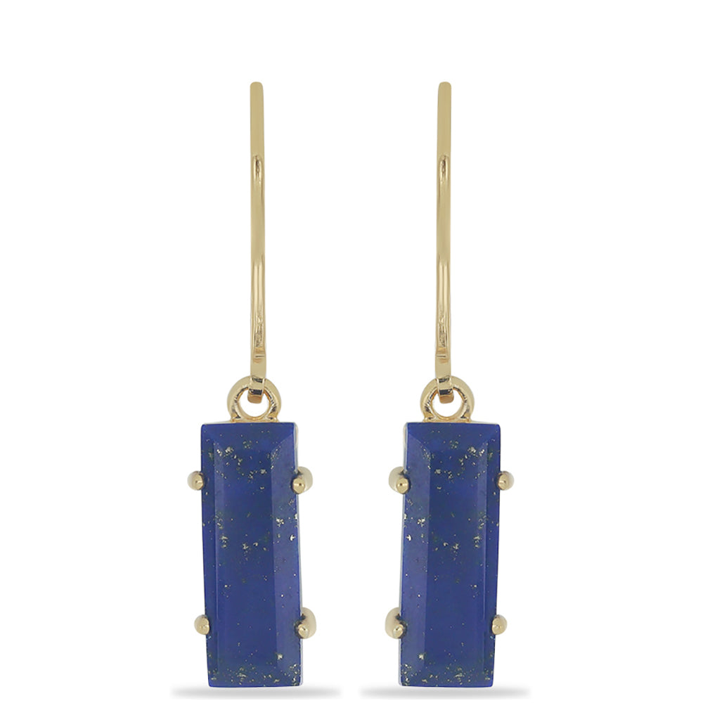 Goldplattierte Silberohrringe mit Lapislazuli aus Badakhshan 1