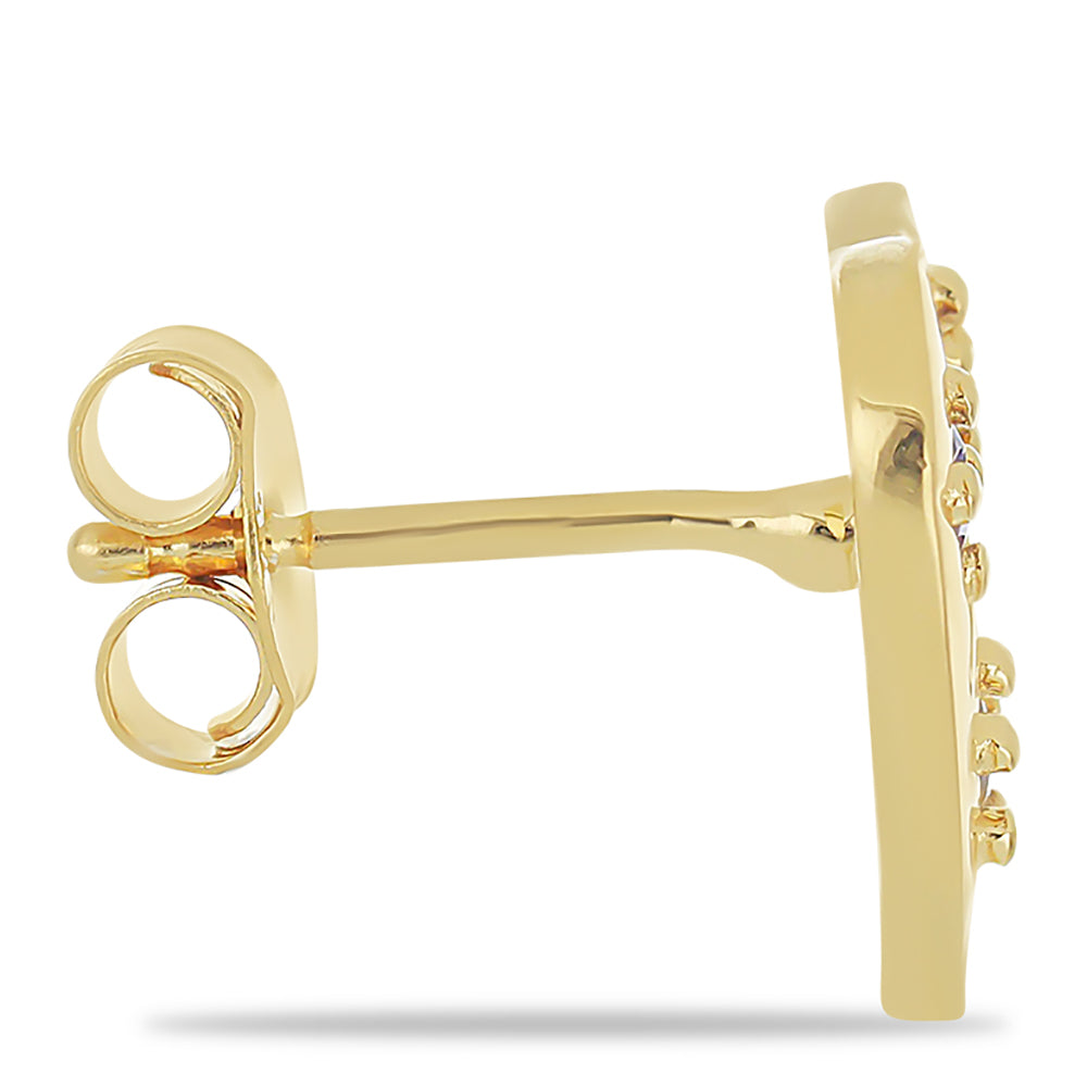 Goldplattierte Silberohrringe mit Tansanit - Klasse AA