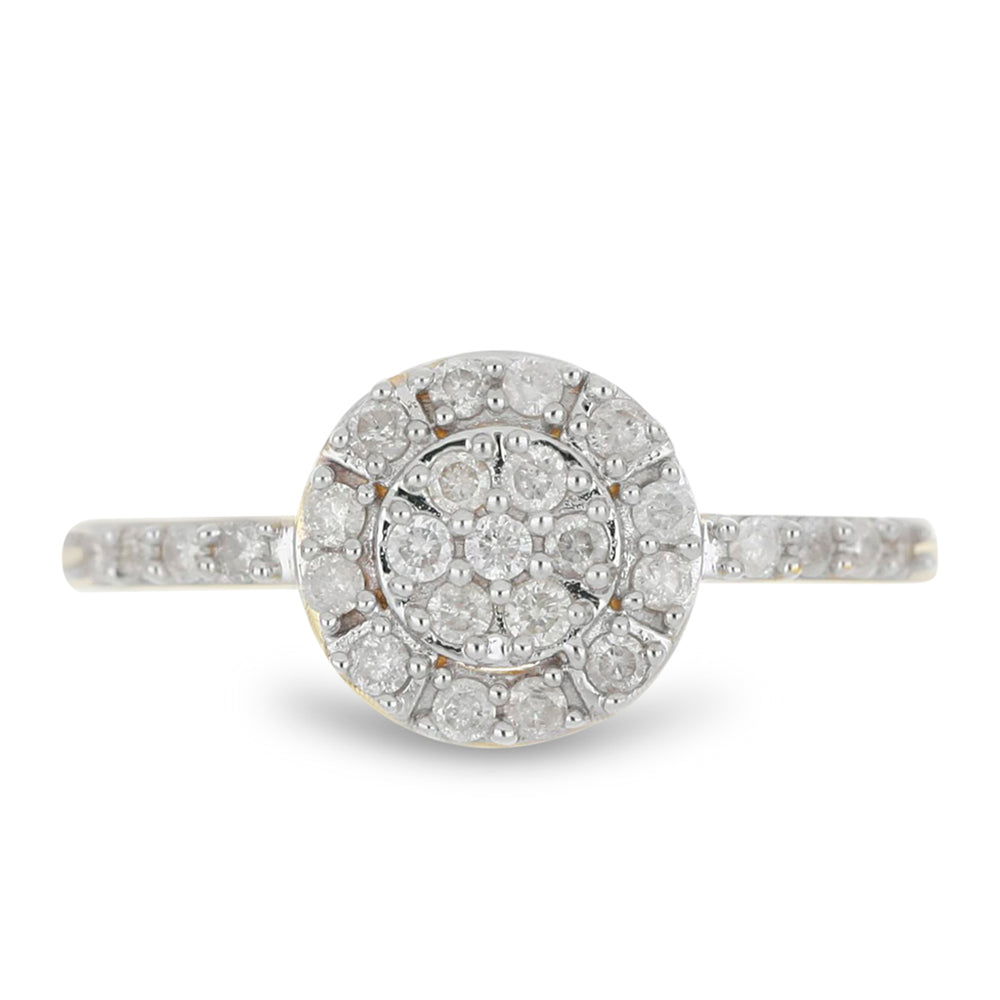 Goldring mit weißem Diamant 1