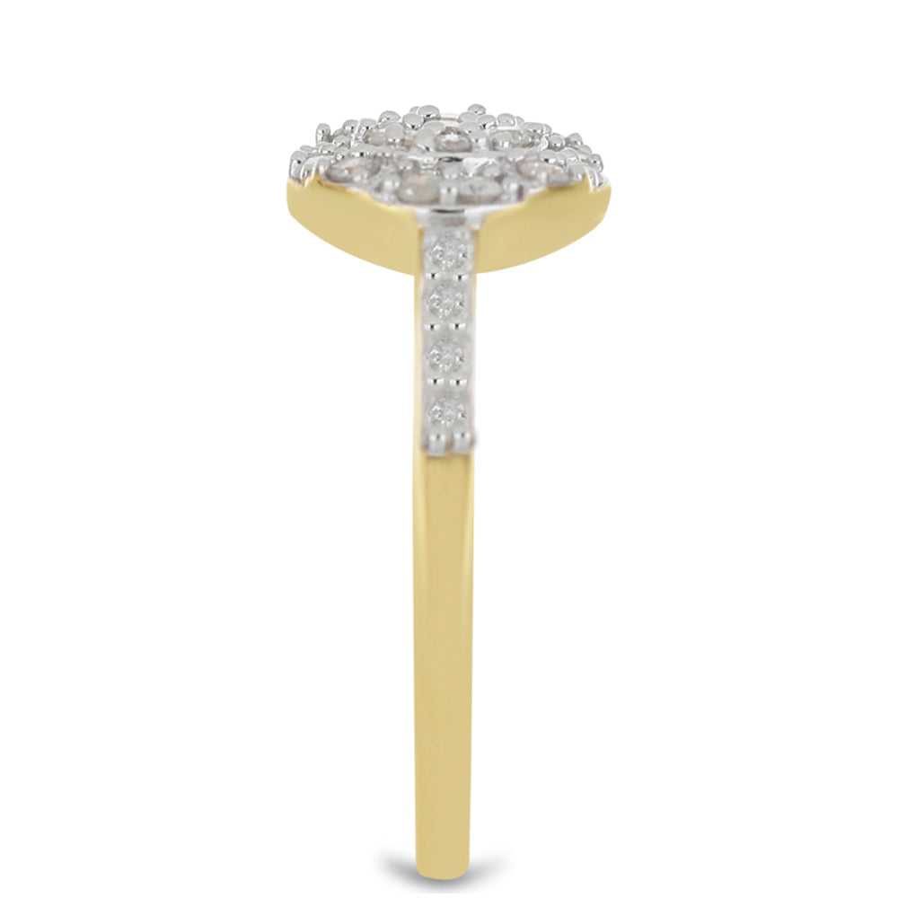 Goldring mit weißem Diamant 4