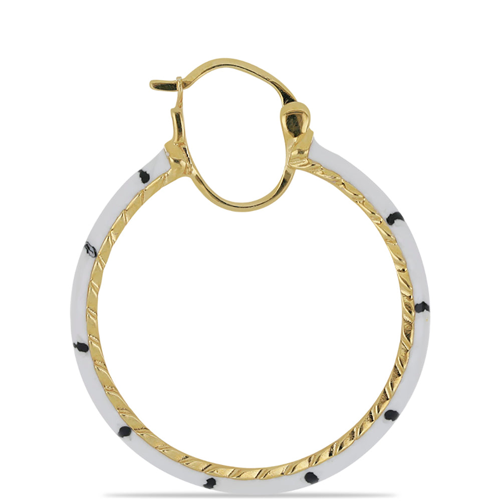 Goldplattierte Silberohrringe mit Emaille 2