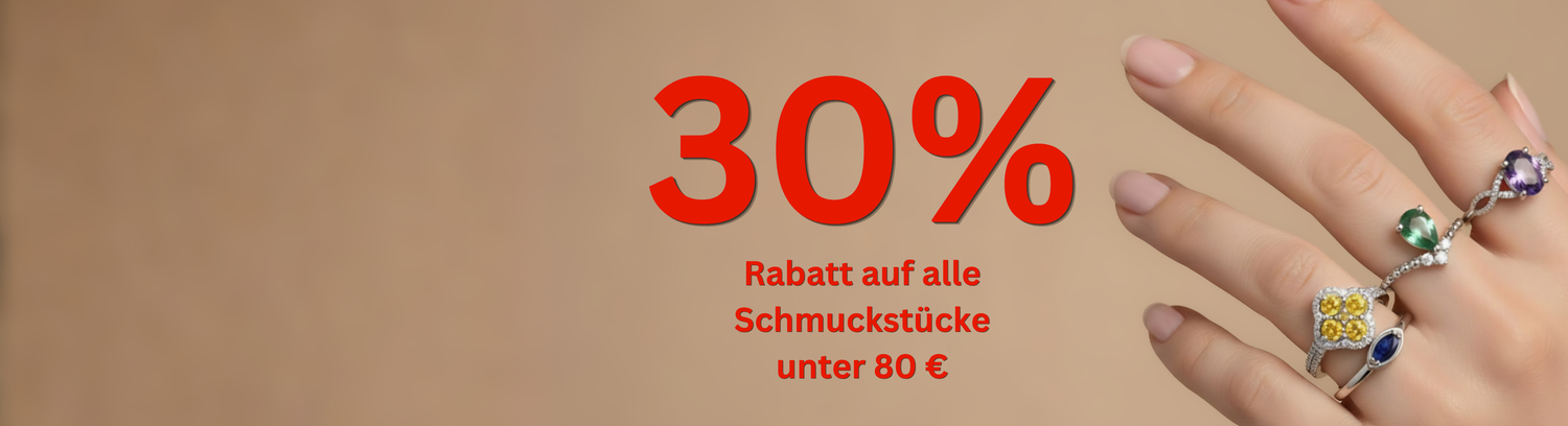 Schmuck unter CHF 80 – jetzt mit 30% Rabatt