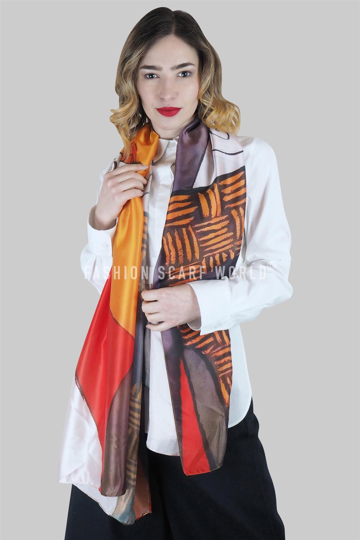 Cotton Scarf-Shawl, 70 cm x 180 cm, Monet - Poppy Field 4 