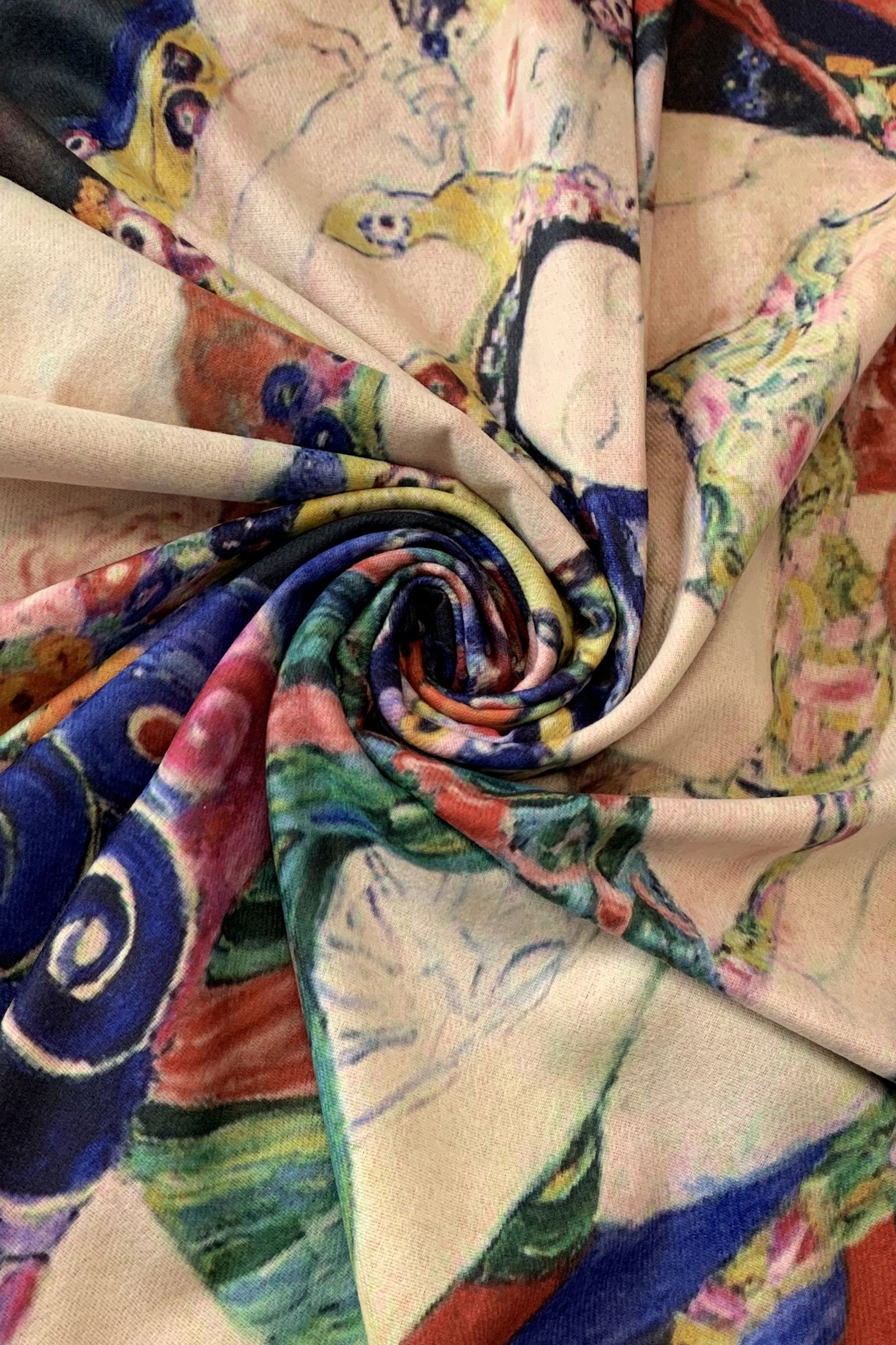 Wool Scarf, 70 cm x 180 cm, Klimt - Three Ages Of Women, 60% Wool 40% Acrylic 4 