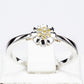 Silberring mit gelbem Diamant