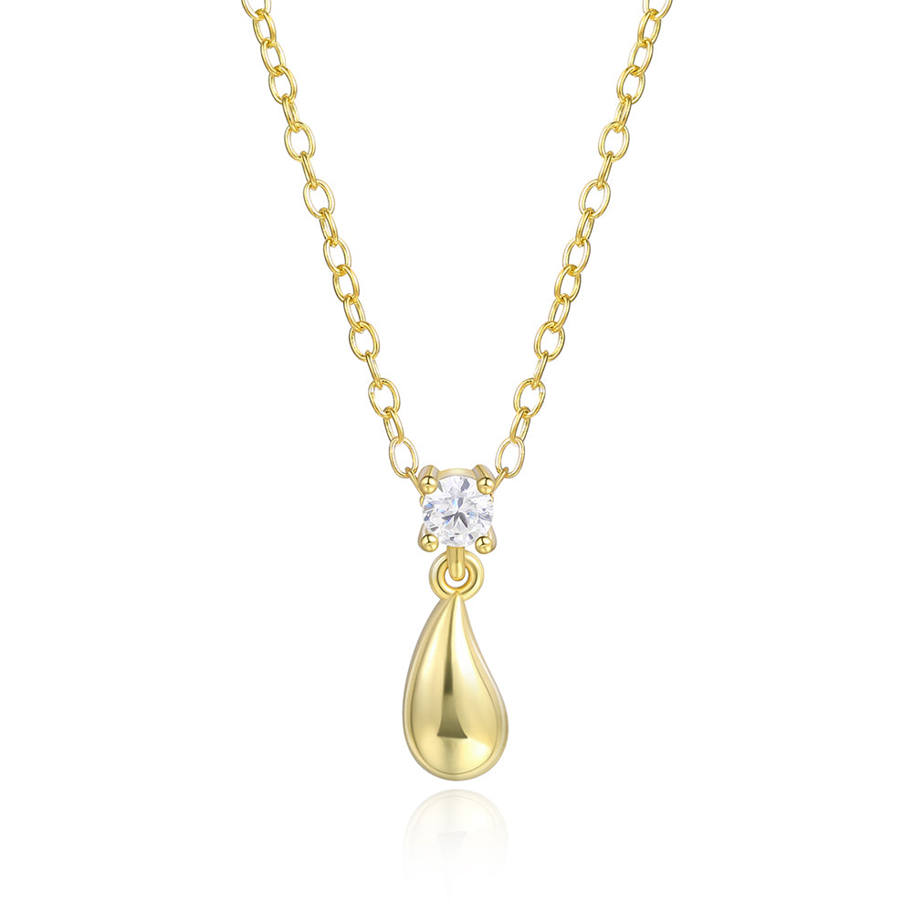 Halskette aus goldplattierter Legierung mit weißem Emporia® Kristall