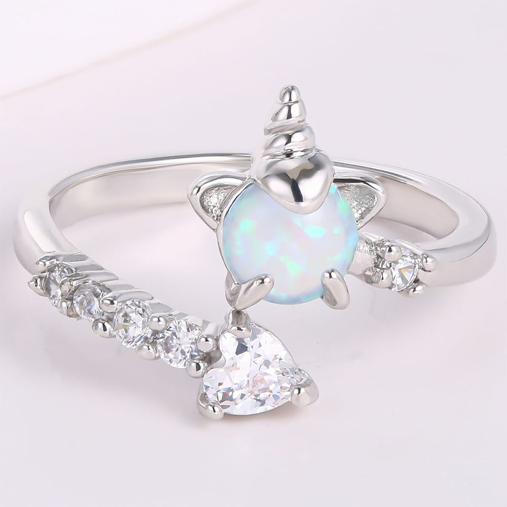 Ring aus goldplattierterr Legierung mit weißem Emporia® Kristall 1 