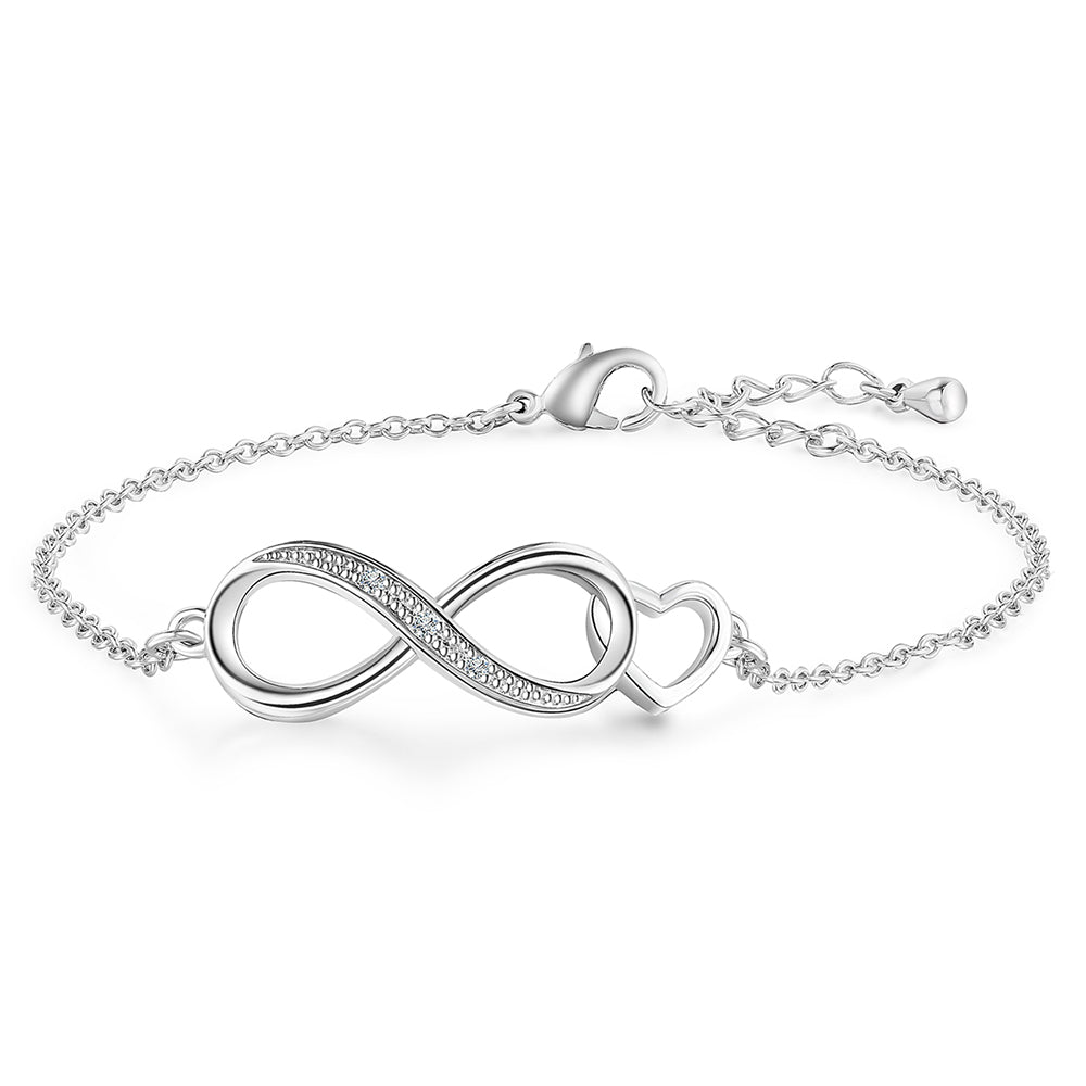 Armband aus goldplattiertesr Legierung mit weißem Emporia® Kristall 1 