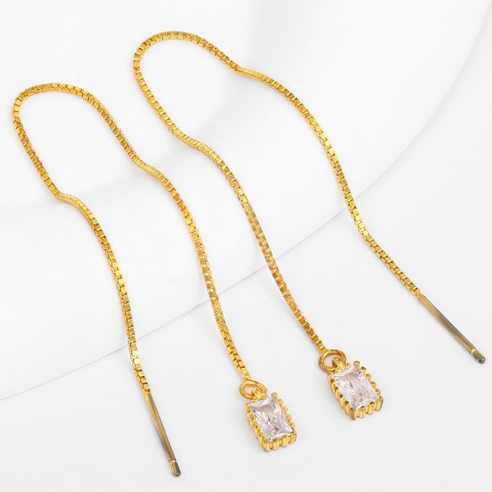 Ohrringe aus goldplattierter Legierung mit weißem Emporia® Kristall 1 