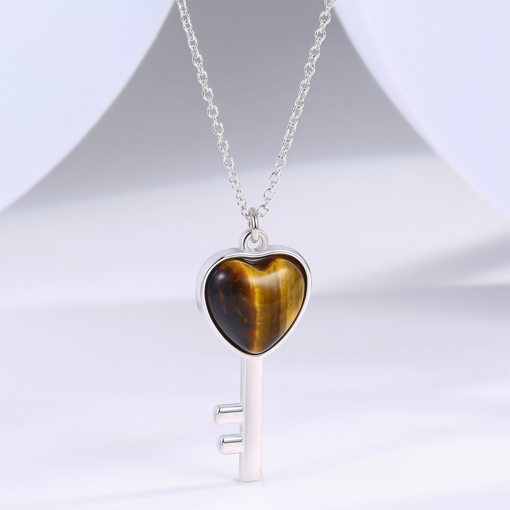 Halskette aus goldplattierter Legierung mit braunem Emporia® Kristall 1 