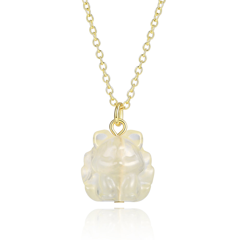 Halskette aus goldplattierter Legierung mit weißem Emporia® Kristall 1 