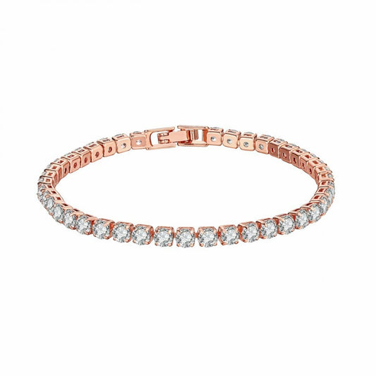 Armband aus goldplattiertesr Legierung mit weißem Emporia® Kristall