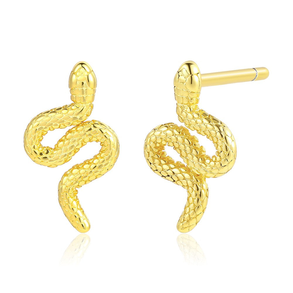 Ohrringe aus goldplattierter Legierung mit weißem Emporia® Kristall 1 