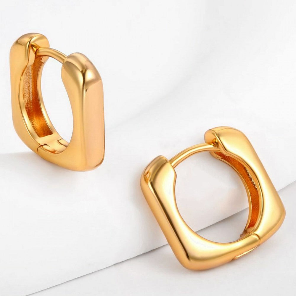 Ohrringe aus goldplattierter Legierung mit weißem Emporia® Kristall 1 