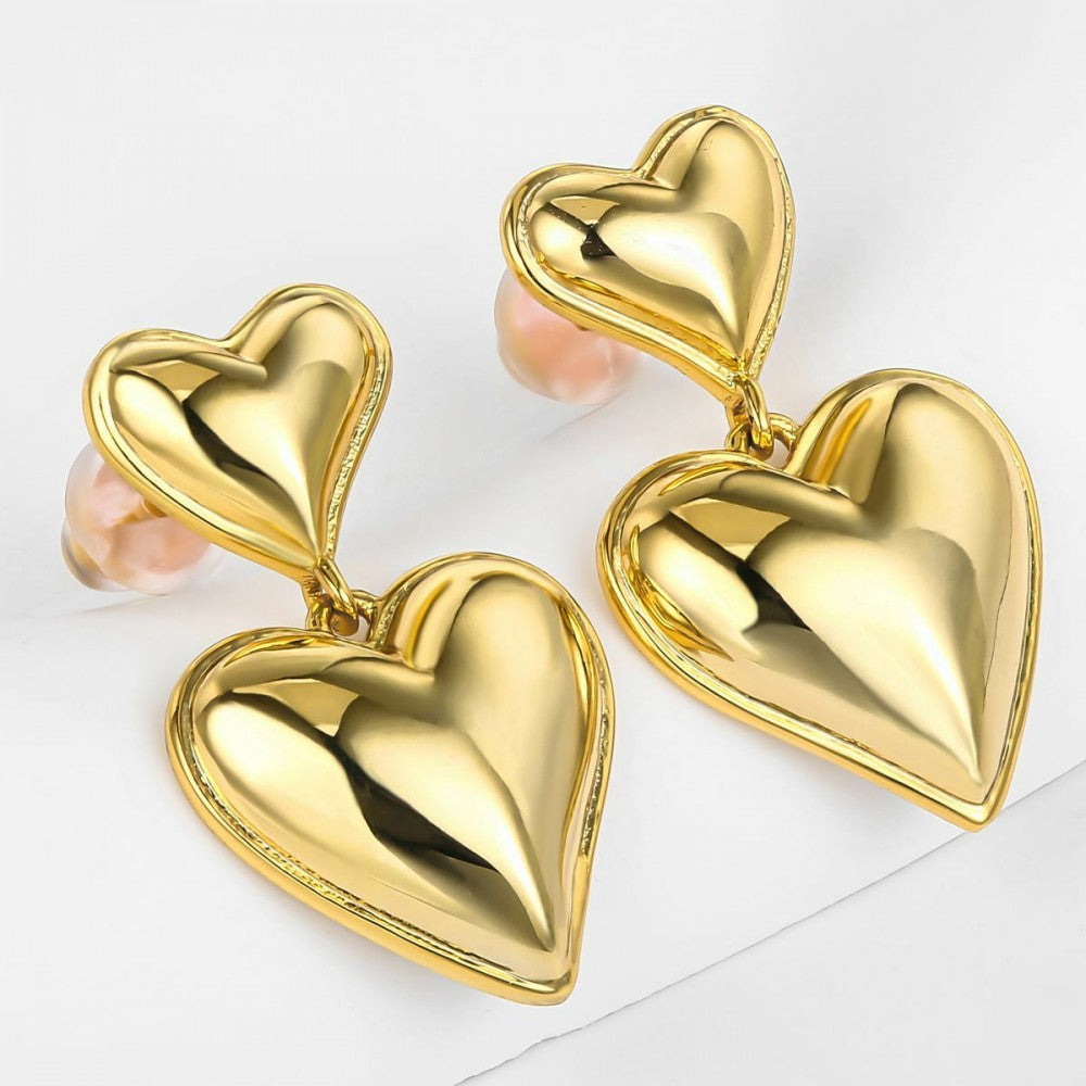Ohrringe aus goldplattierter Legierung mit weißem Emporia® Kristall