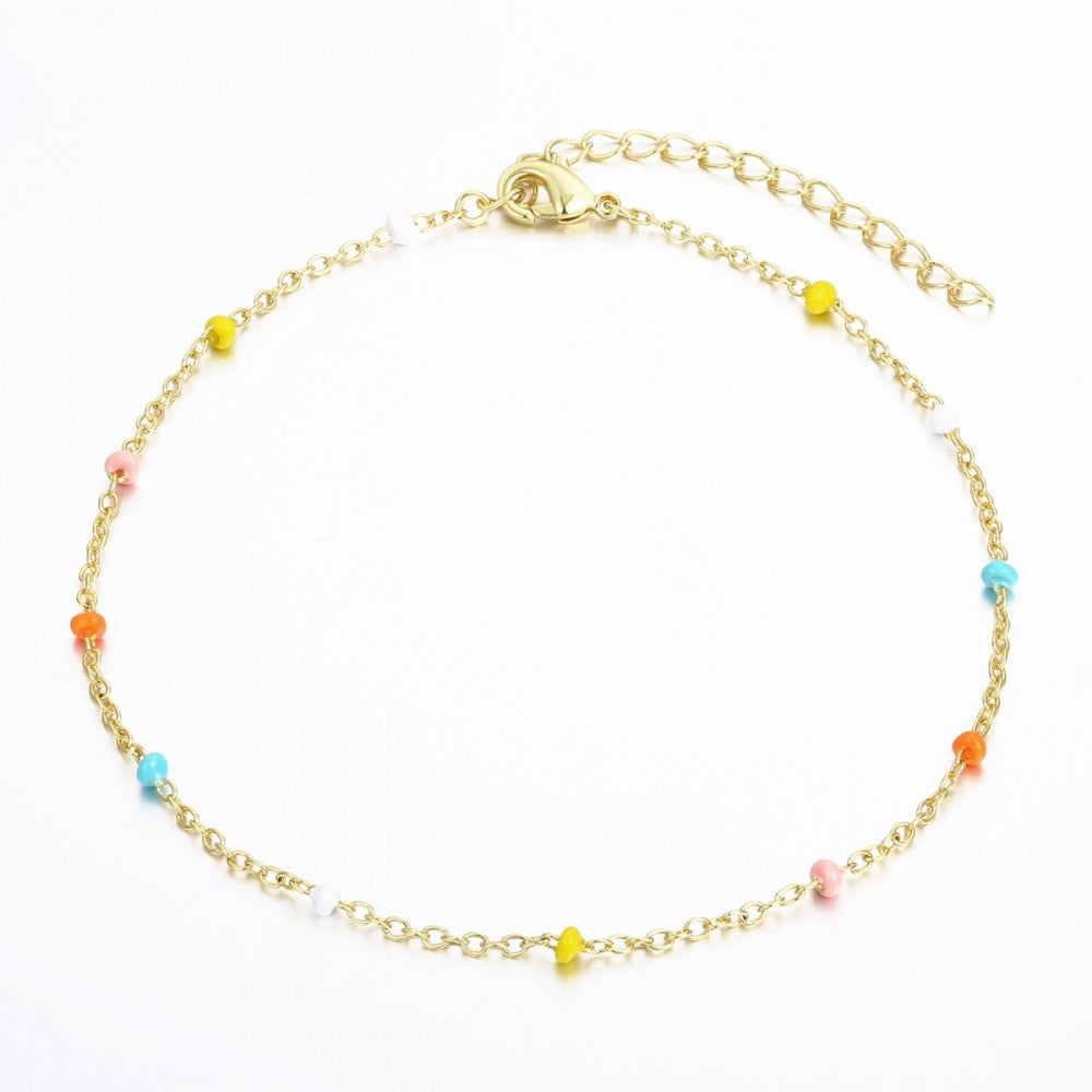Armband aus goldplattiertesr Legierung mit blauem Emporia®-Kristall 1 
