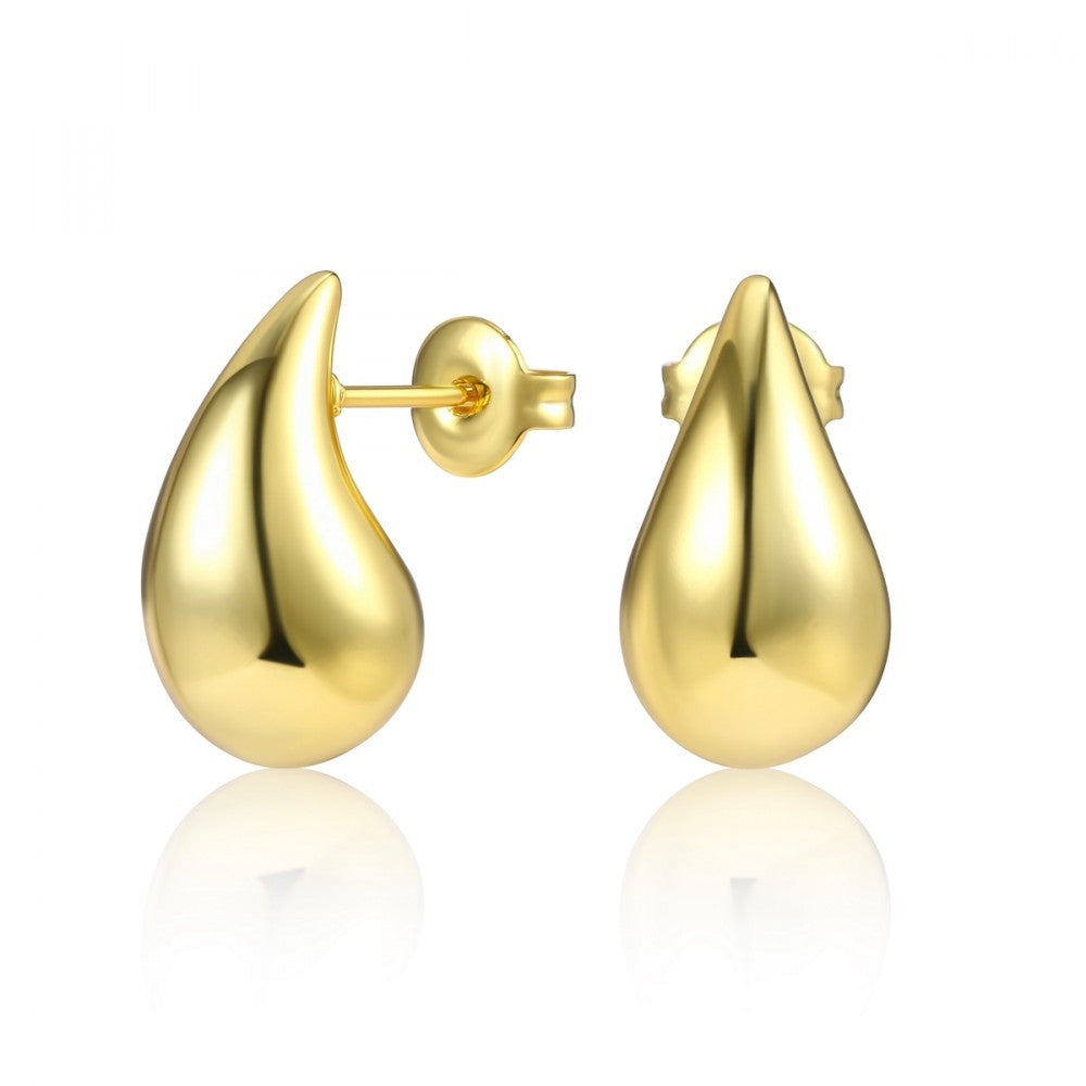 Ohrringe aus goldplattierter Legierung mit weißem Emporia® Kristall 1 