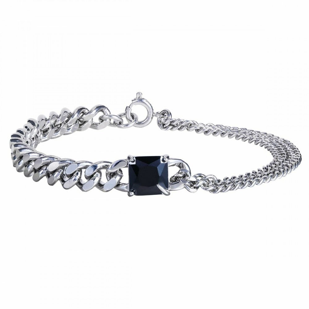 Armband aus goldplattiertesr Legierung mit weißem Emporia® Kristall 1 