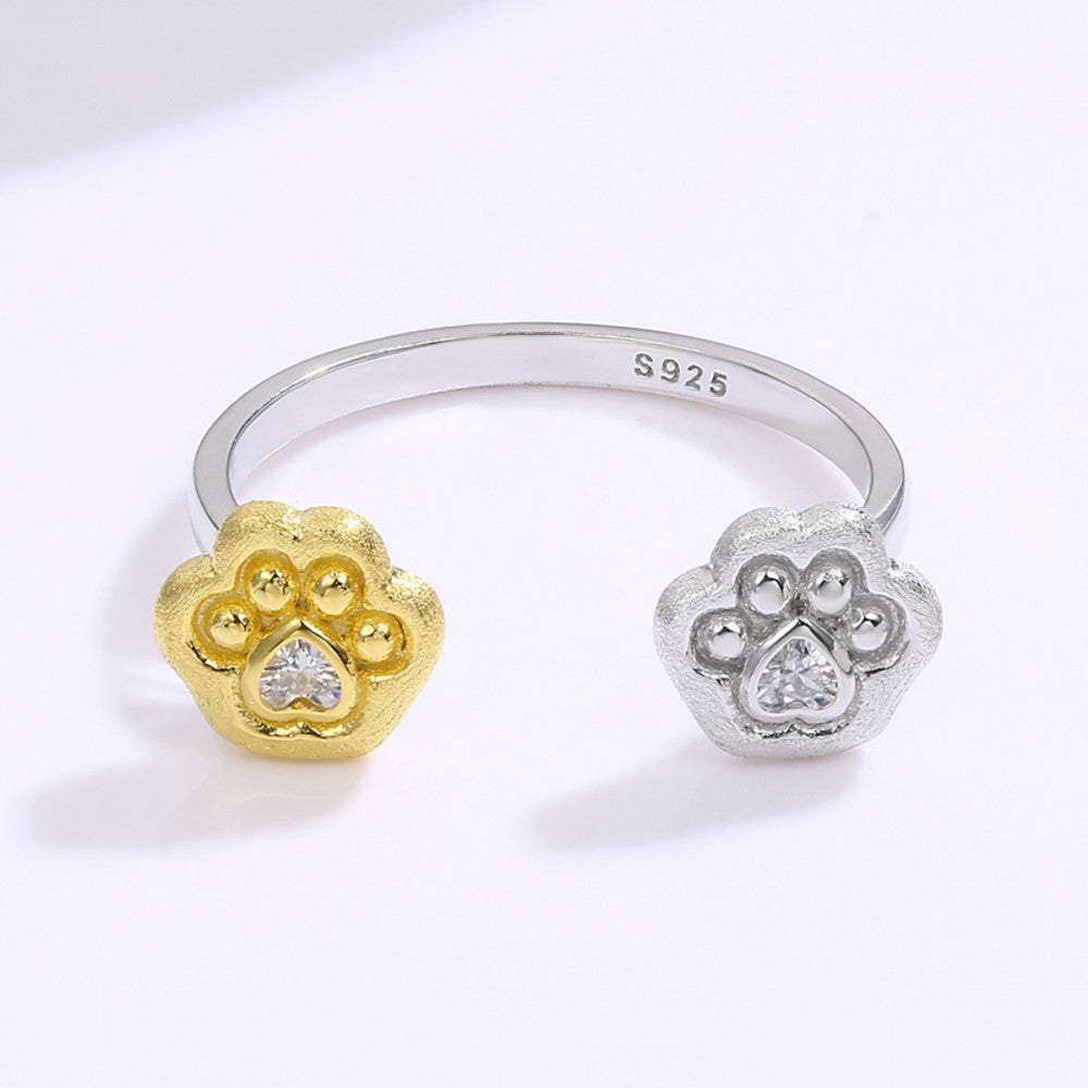 Ring aus goldplattierterr Legierung mit weißem Emporia® Kristall 1 