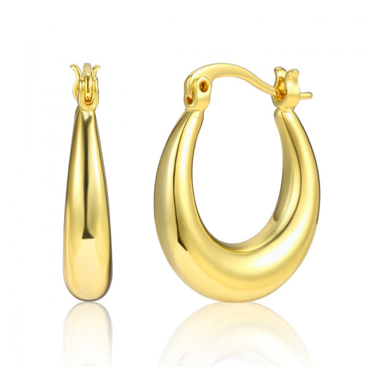 Ohrringe aus goldplattierter Legierung mit weißem Emporia® Kristall
