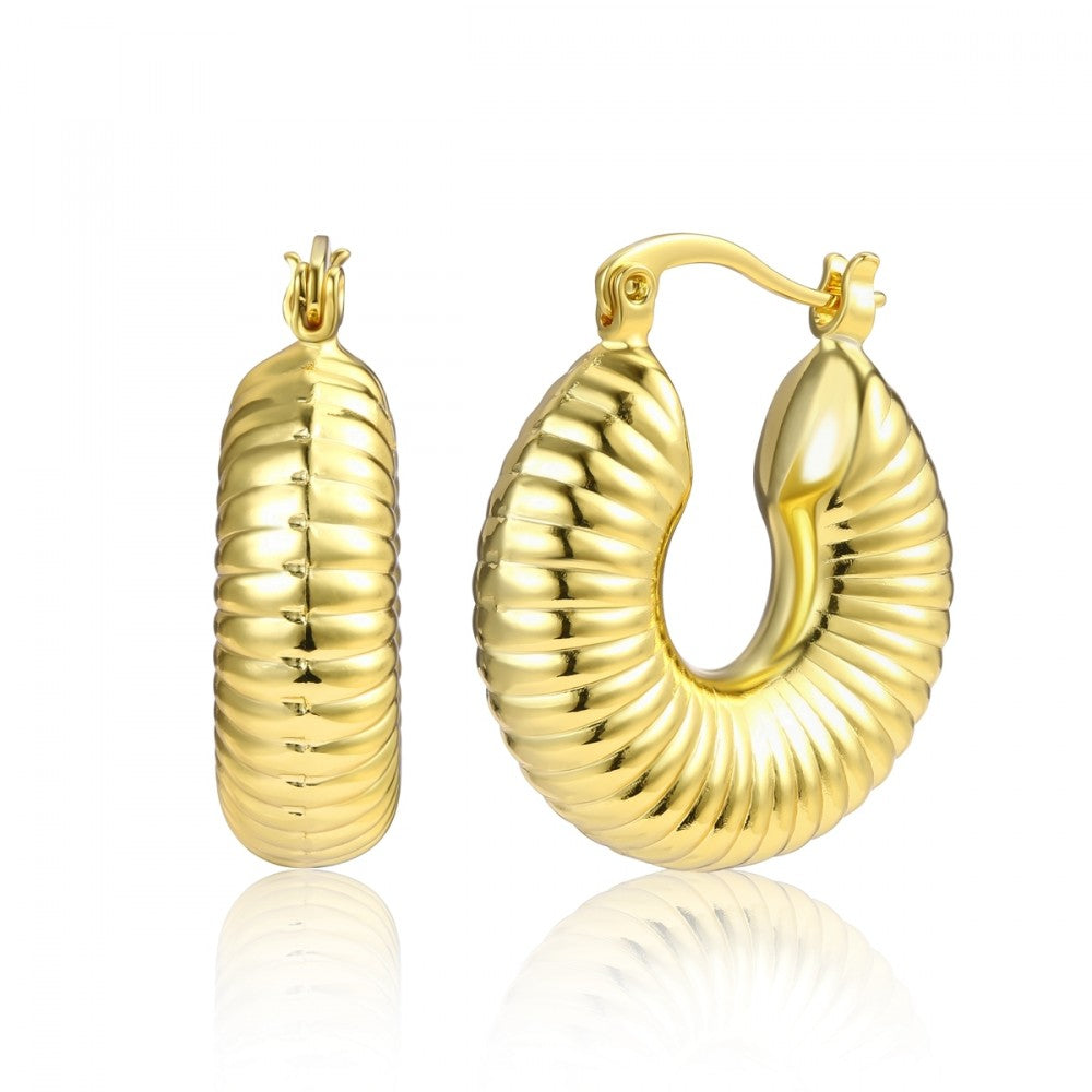 Ohrringe aus goldplattierter Legierung mit weißem Emporia® Kristall 1 