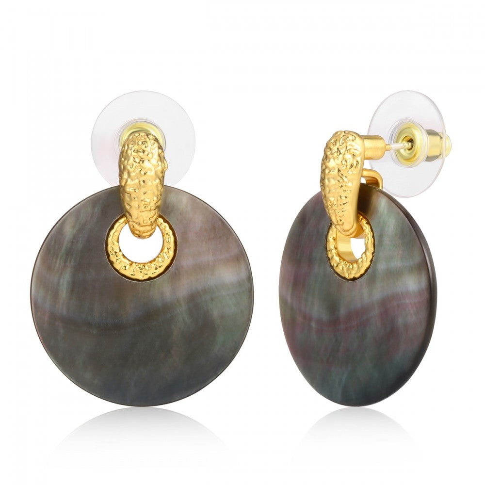Ohrringe aus goldplattierter Legierung mit weißem Emporia® Kristall 1 