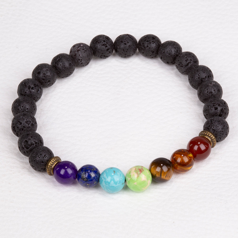 Nugget Armband mit rotem Achat und Tigerauge