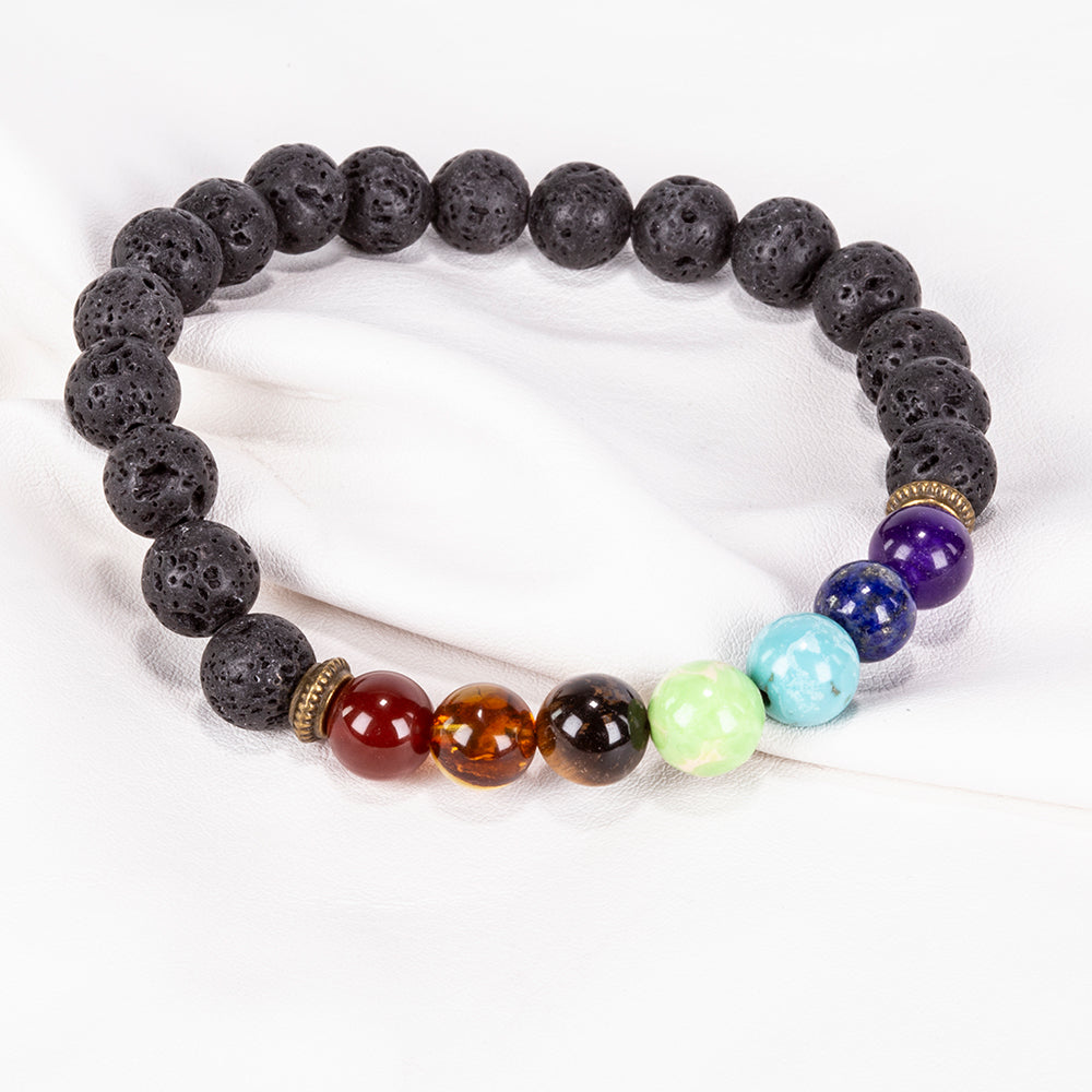 Nugget Armband mit rotem Achat und Tigerauge 6 