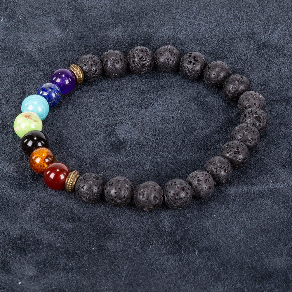 Nugget Armband mit rotem Achat und Tigerauge 7 
