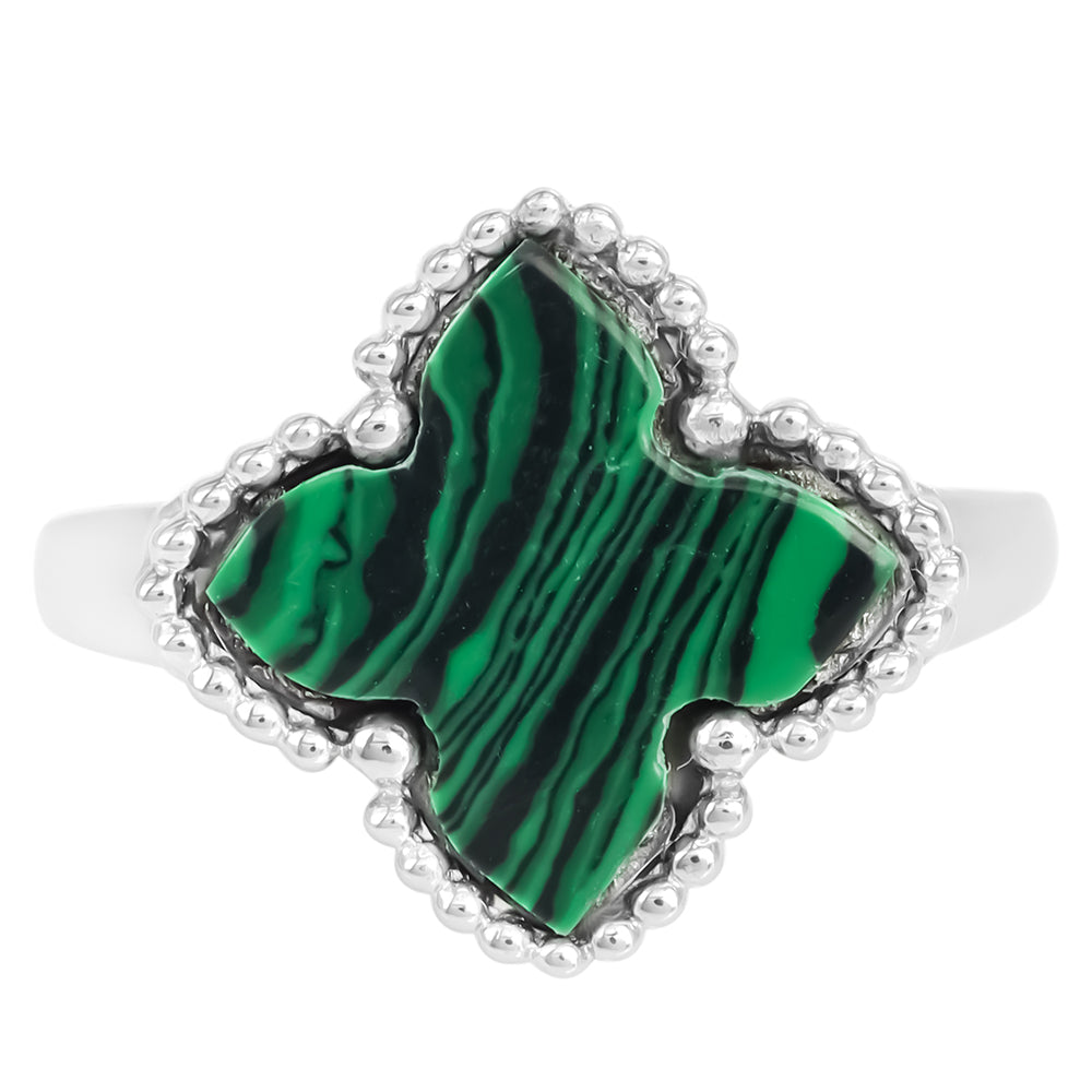 Silberring mit Malachit 2 